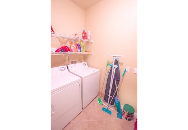 Each unit has a big laundry room with added pantry space (not pictured).