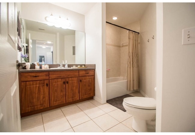 Bathrooms are large and inviting!